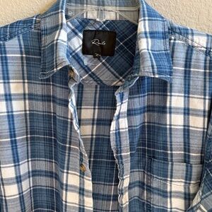 Rails XL‎ Blue Plaid Long Sleeve Button Down Men's Flannel Shirt